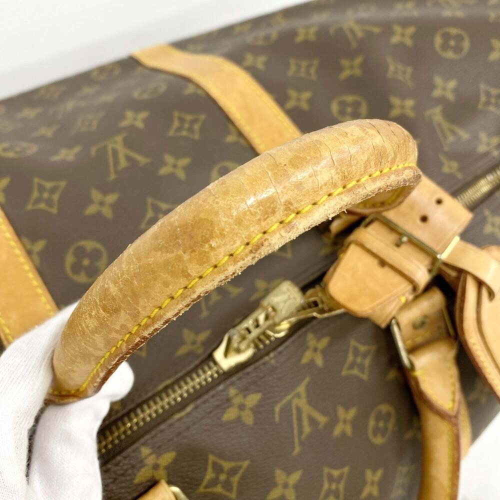 LOUIS VUITTON Brown Monogram Keepall 60 Boston Bag - Picture 8 of 13
